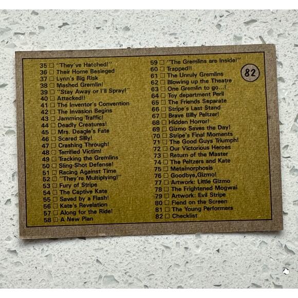 1984 Topps Gremlins Complete Card Set 1-82 No Stickers - Picture 3 of 5